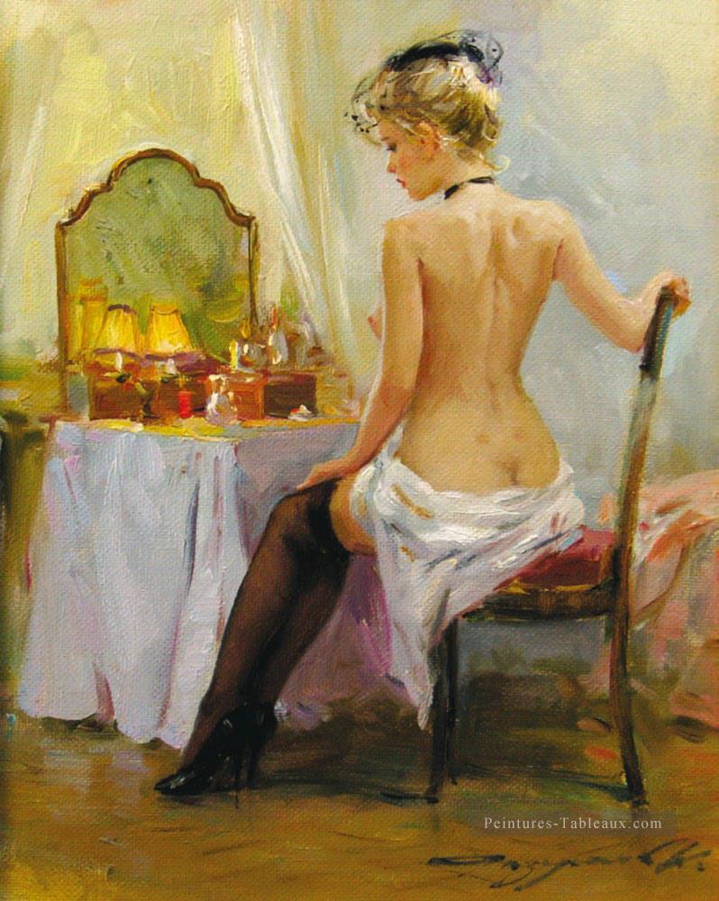 Une jolie femme KR 001 Impressionist Peintures à l'huile